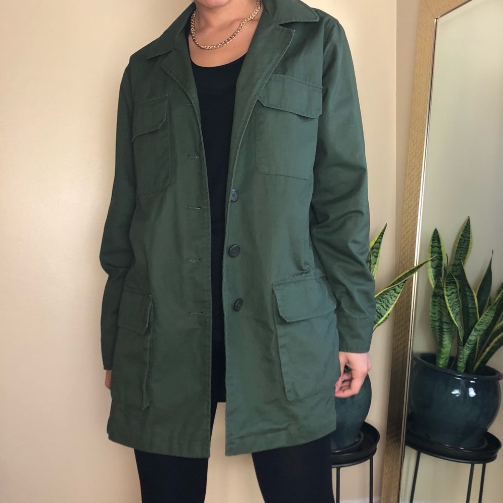 Bb Dakota oversized trendy green jacket